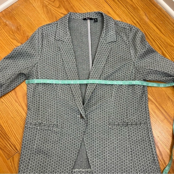 Betabrand Transcendent Blazer Jacket Grey Black White Print XL - Picture 9 of 10